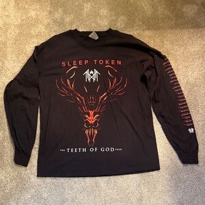Sleep Token The Teeth of God Tour Concert Merch Large Black Long Sleeve Shirt